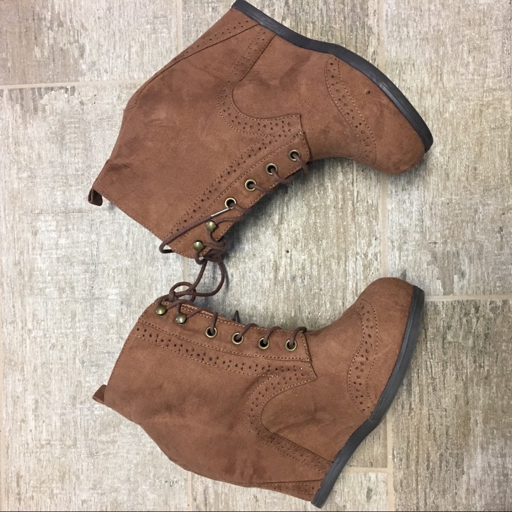 Brown Suede Booties